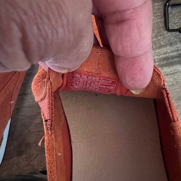 UGG Womens Adley Slip On Shoes Suede Perforated Fire Opal Casual Comfort Size 10 - Picture 7 of 9